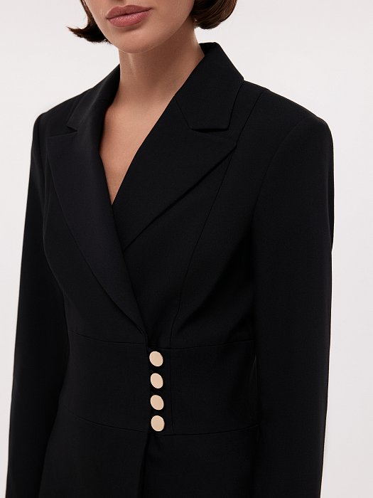 Платье на запах из костюмной ткани: фото №3