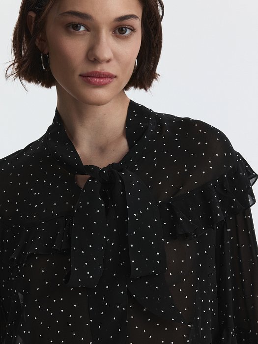 Шифоновая блуза с воланами: фото №2