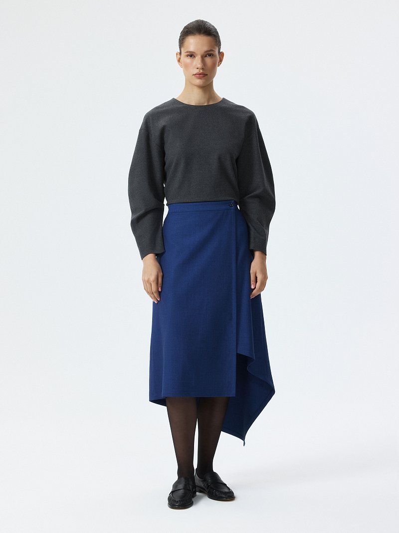 Асимметричная юбка на запах