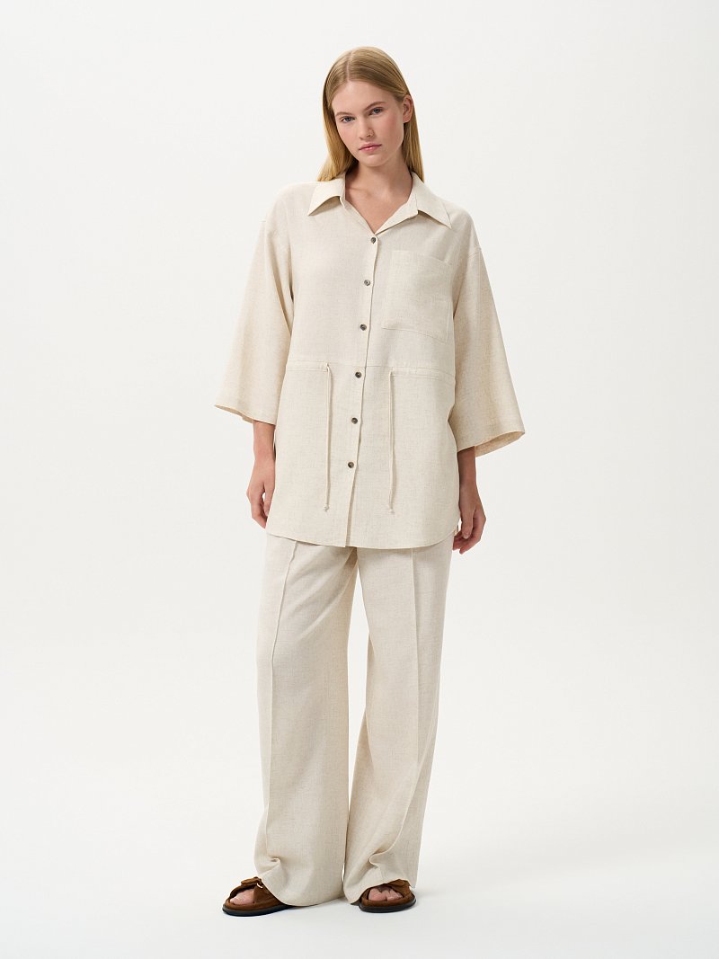 Туника на кулиске со льном