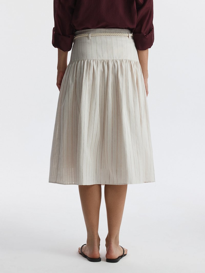 Юбка из хлопка и льна