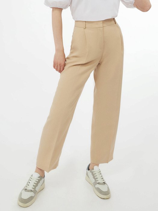 Прямые брюки из тенсела и льна: фото №2