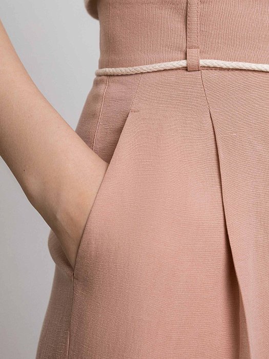 Удлиненные брюки со льном: фото №4