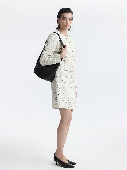 Укороченный жакет из твида: фото №8