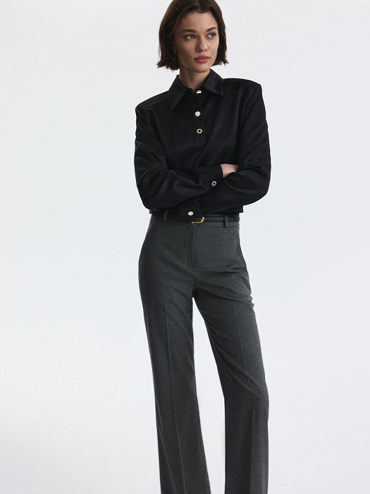 Расклешенные брюки из фланели: фото №6