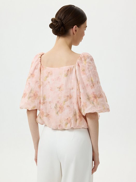 Блуза из лиоцелла с цветами: фото №4