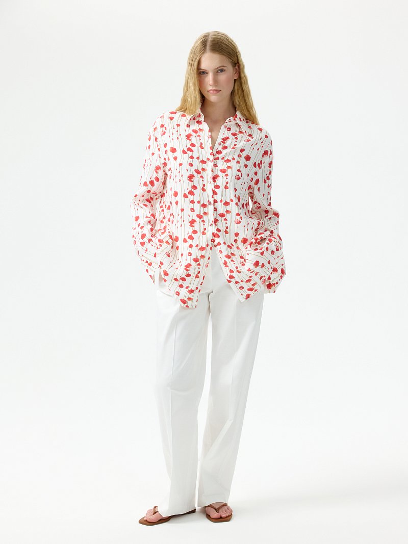 Блуза из вискозы с цветами