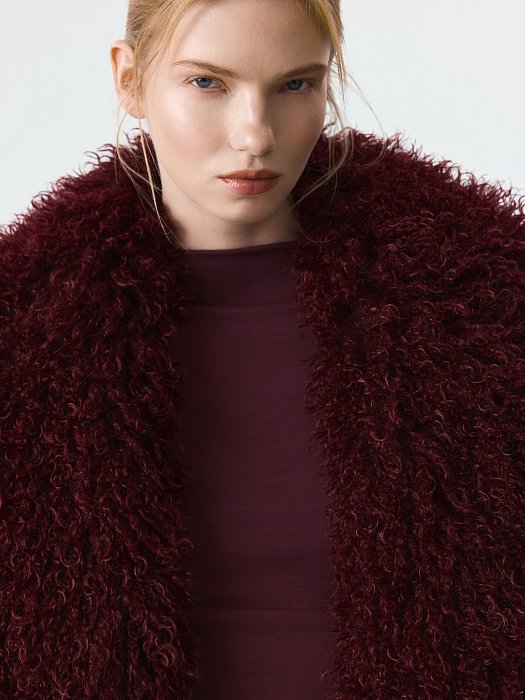 Утепленная шуба из искусственного меха: фото №6