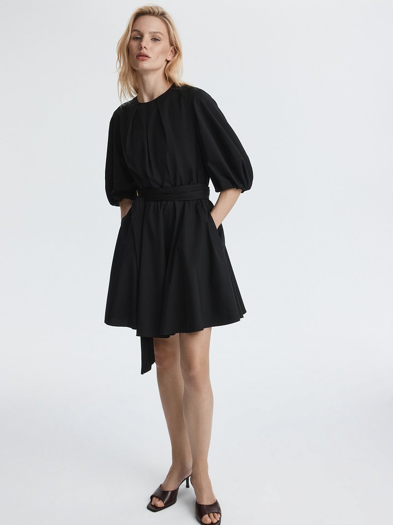 Платье из хлопка с поясом