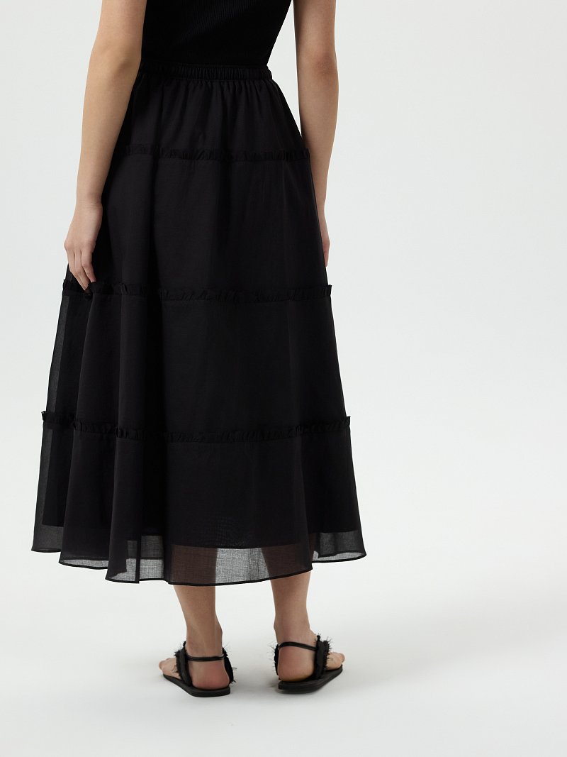 Ярусная юбка из хлопка