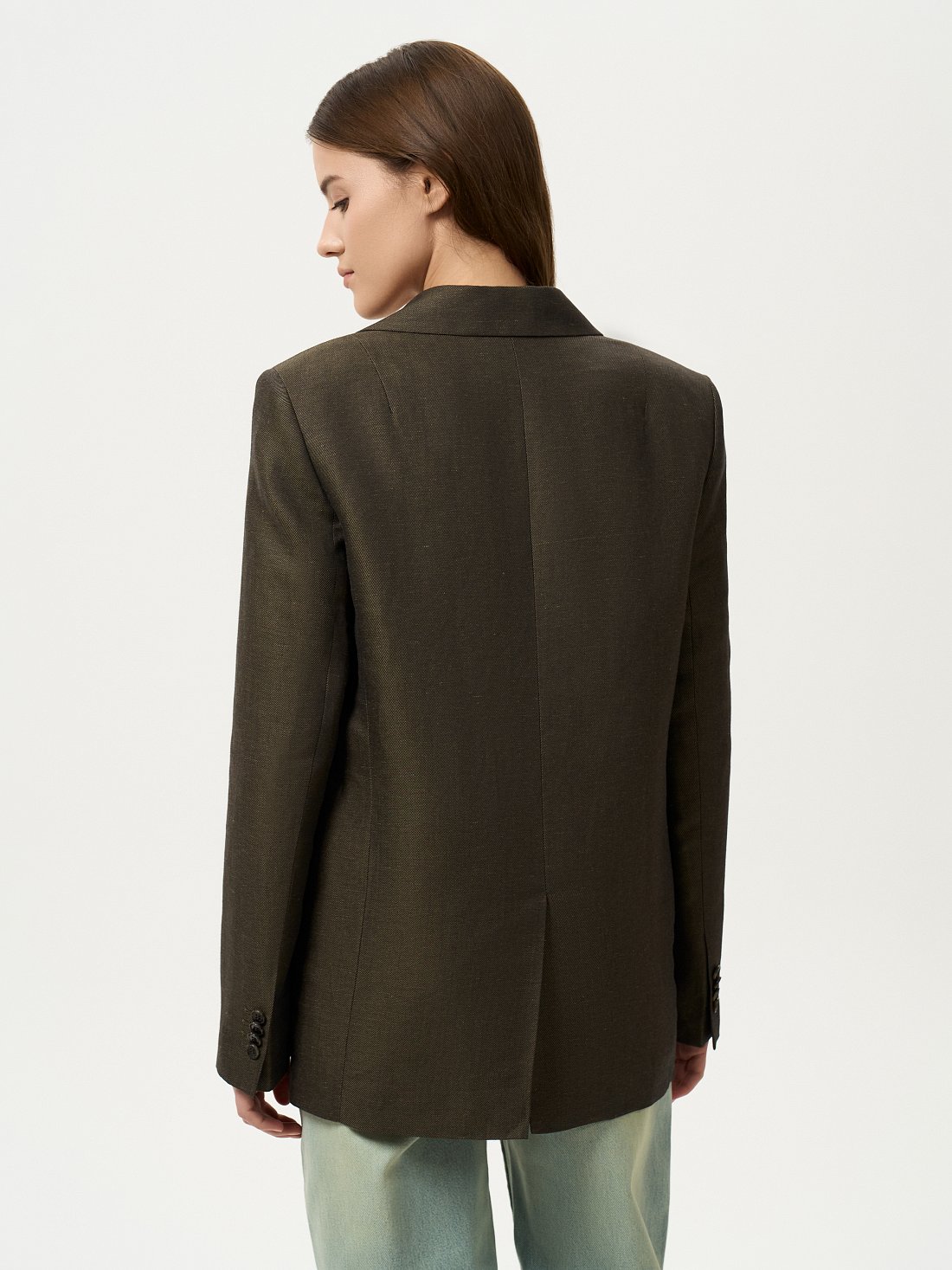 Прямой жакет изо льна: фото №1