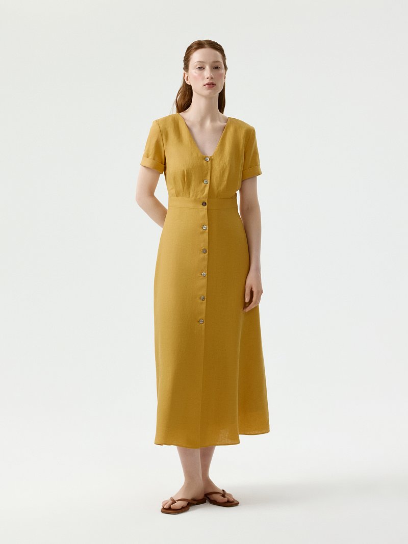 Платье из 100% льна