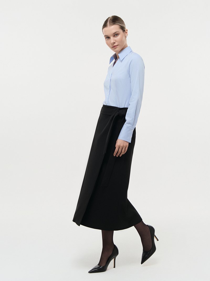 Боди-рубашка из хлопка в полоску