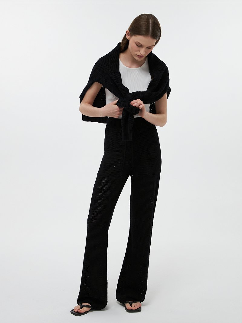 Вязаные брюки с пайетками