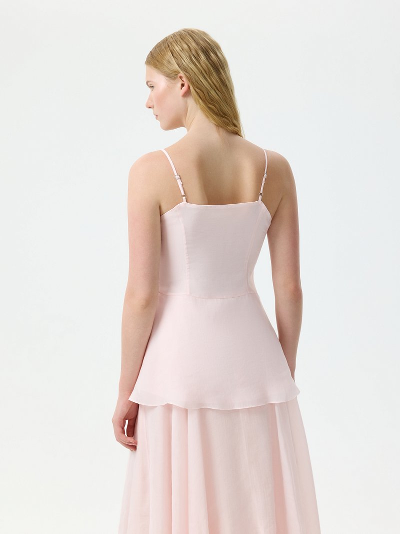 Топ из лиоцелла с баской