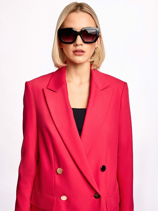 Двубортный прямой жакет: фото №9