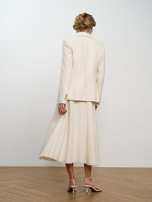 Расклешенная юбка из твида: фото №4