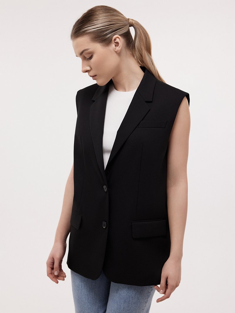 Прямой жилет оверсайз