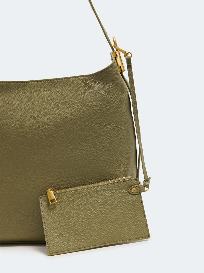 Кожаная сумка с кошельком