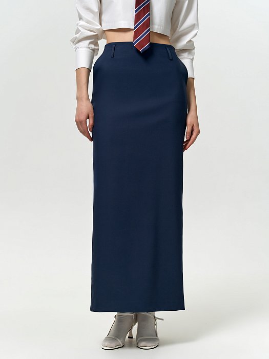 Юбка-макси из костюмной ткани: фото №4