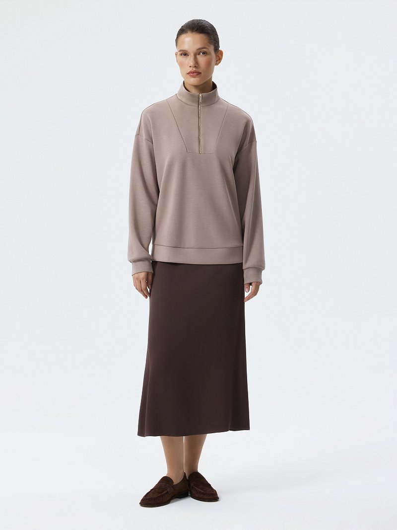 Толстовка с воротником на молнии 