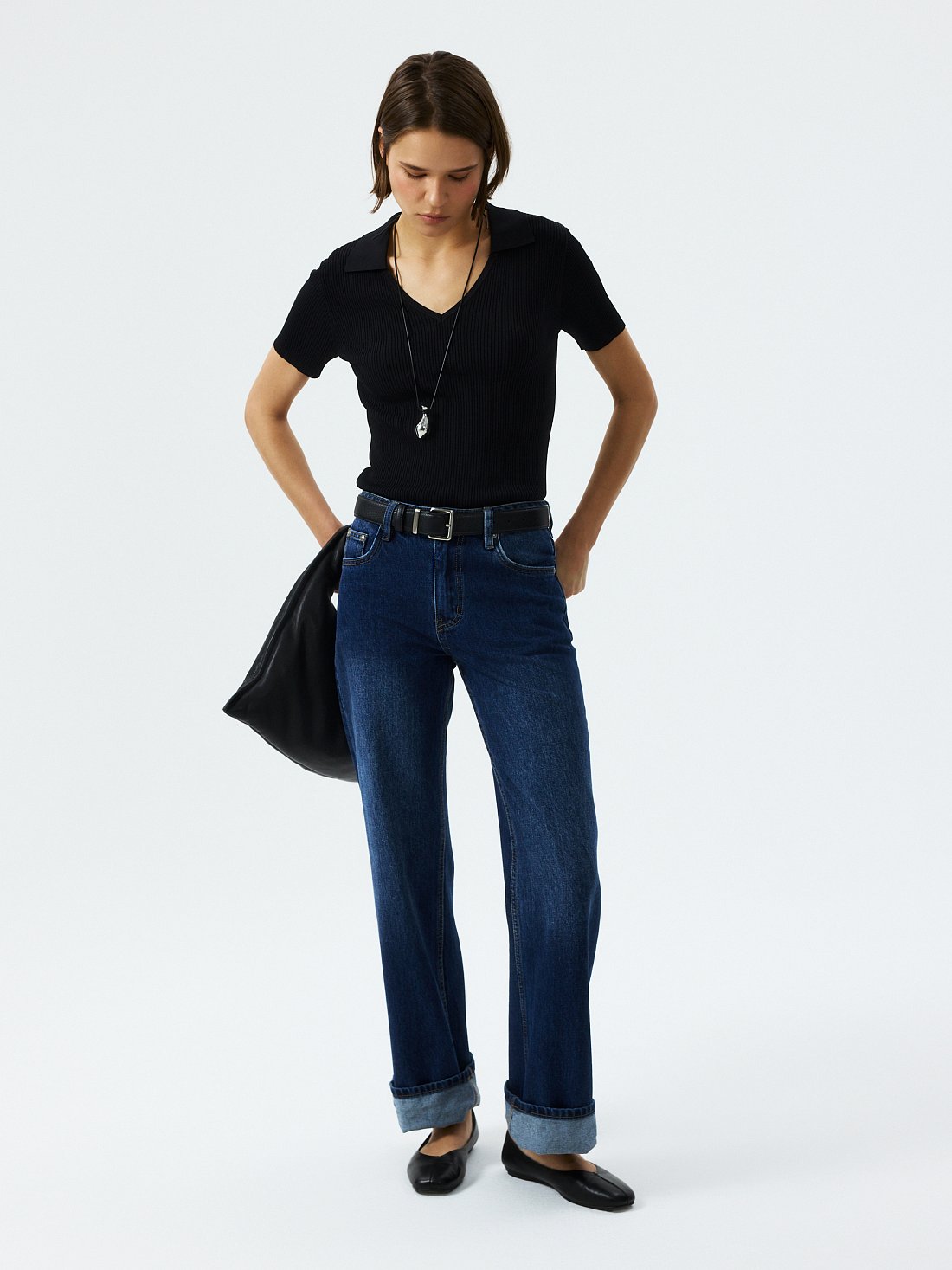 Джемпер с отложным воротником: фото №1