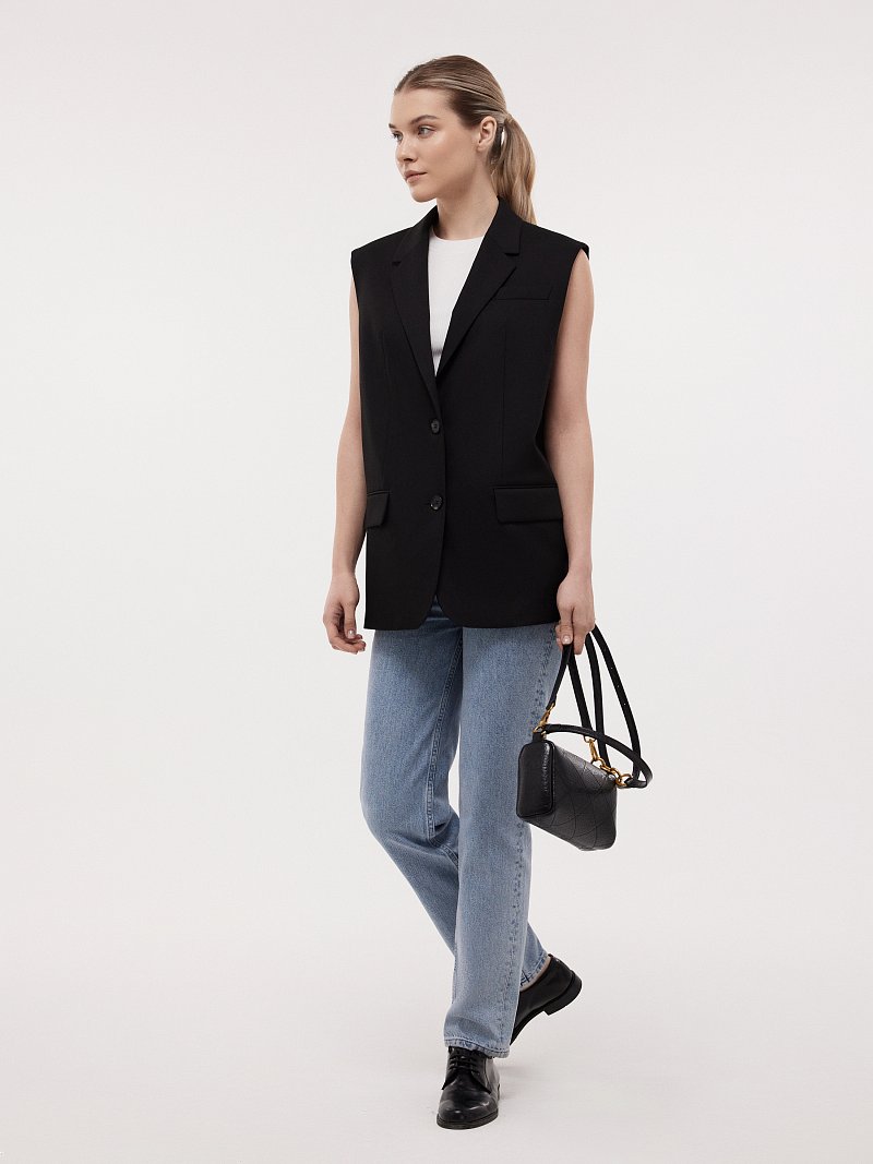 Прямой жилет оверсайз
