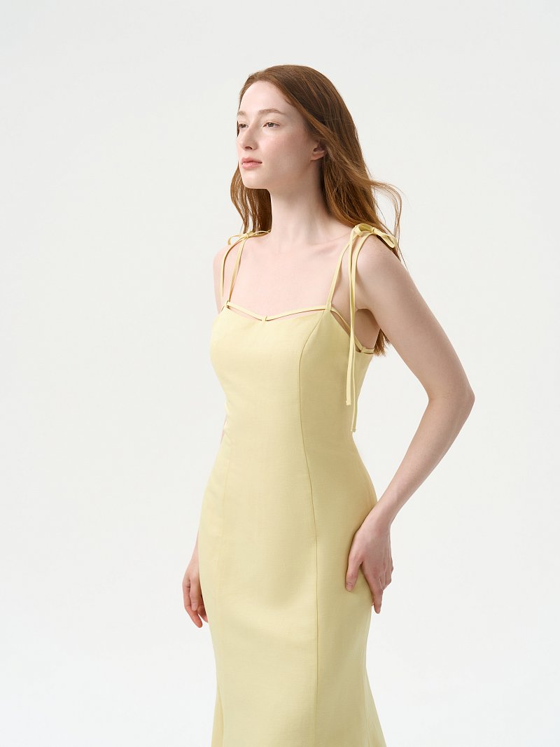 Платье-макси на бретелях