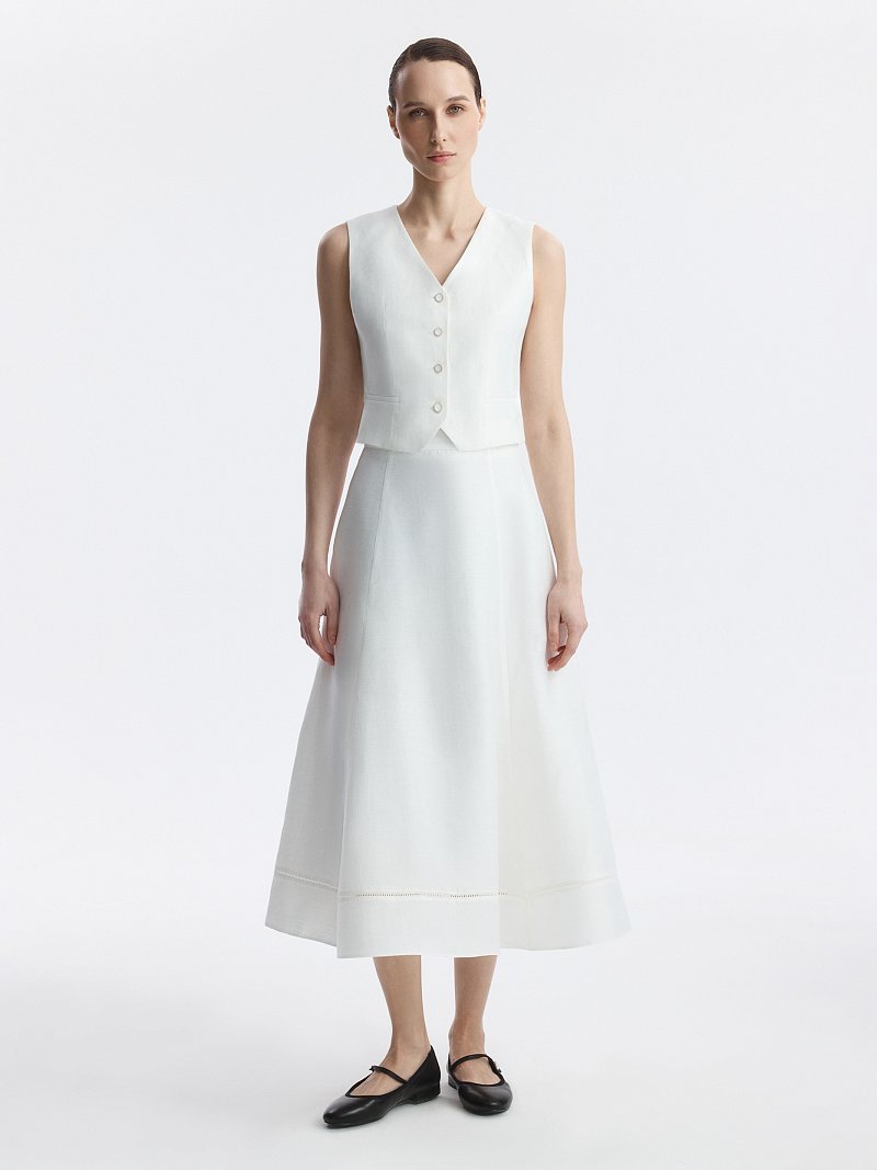 Приталенный жилет изо льна