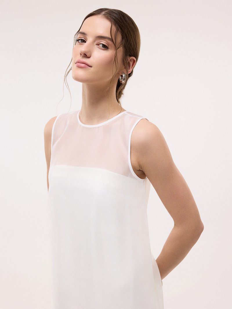 Платье со съемной органзой