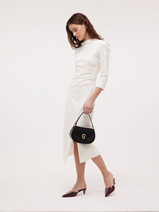 Платье-миди из трикотажа с рукавами 3/4: фото №7
