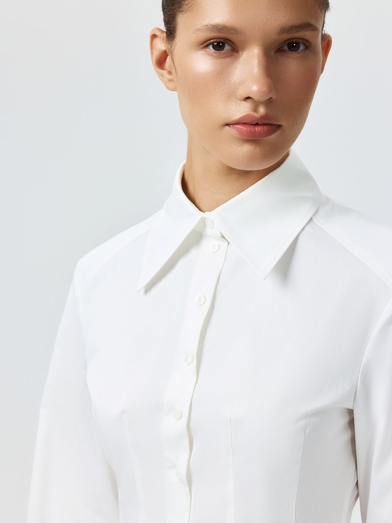 Приталенная рубашка из хлопка