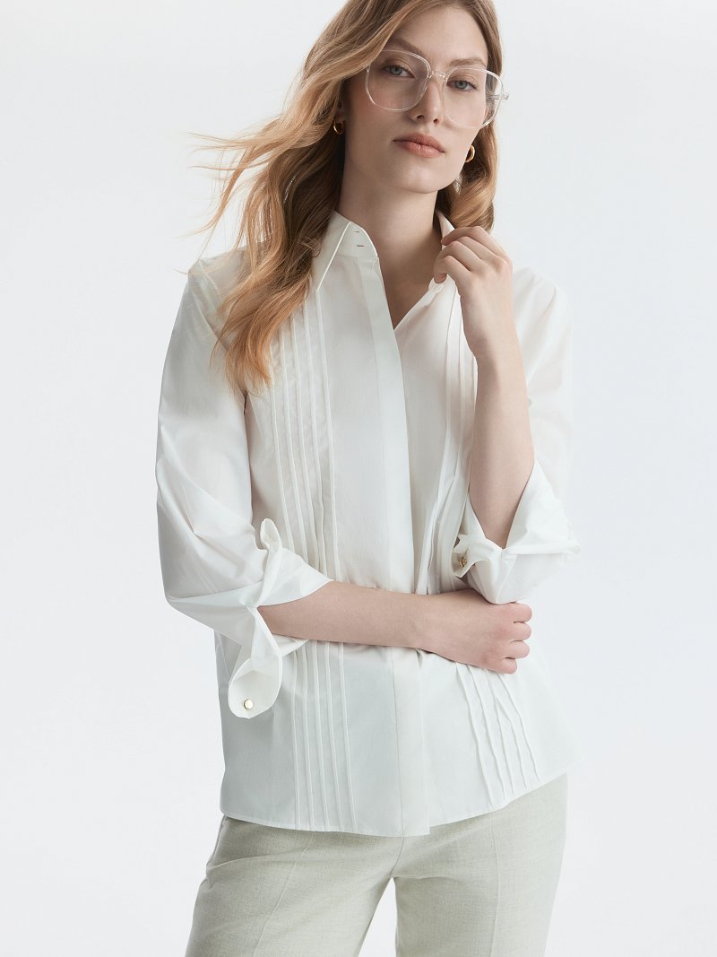 Хлопковая блуза с рельефами