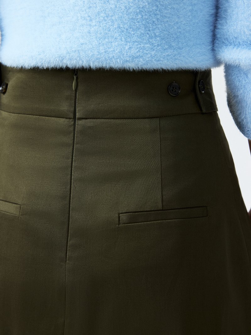 Юбка с акцентным поясом