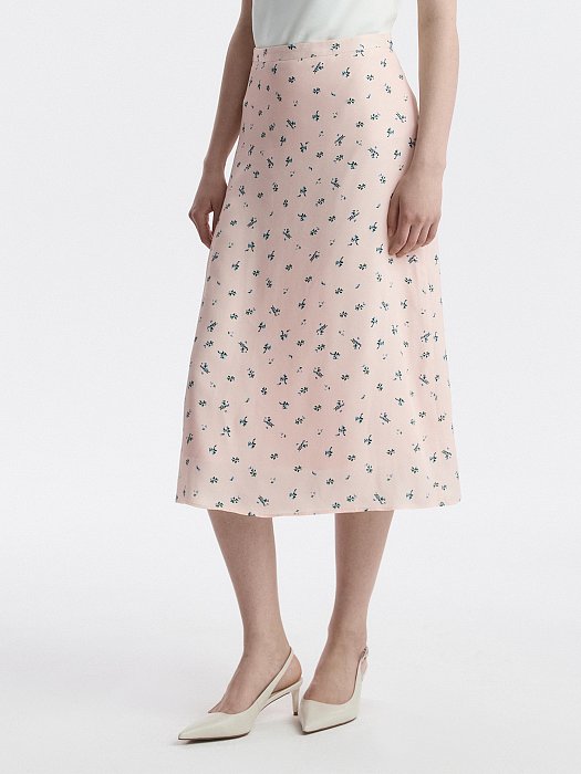 Атласная юбка в цветочек (Р158): фото №4