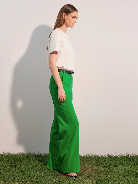 Прямые брюки из костюмной ткани: фото №2