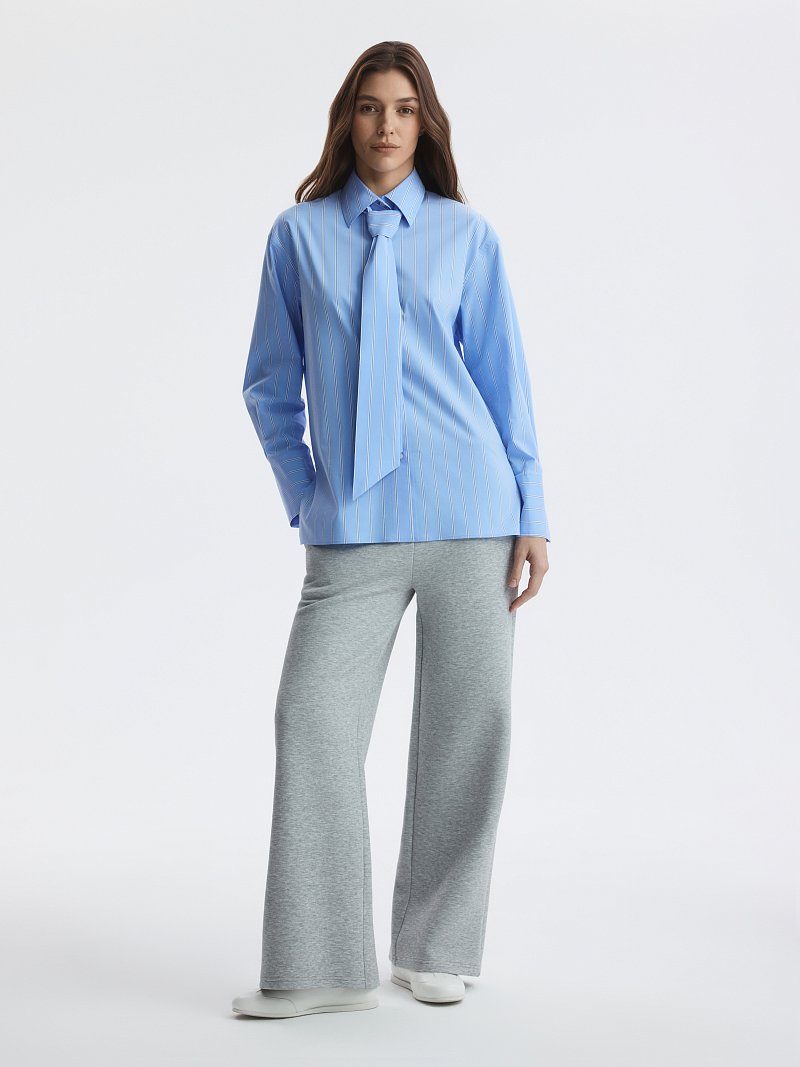 Рубашка из хлопка с галстуком