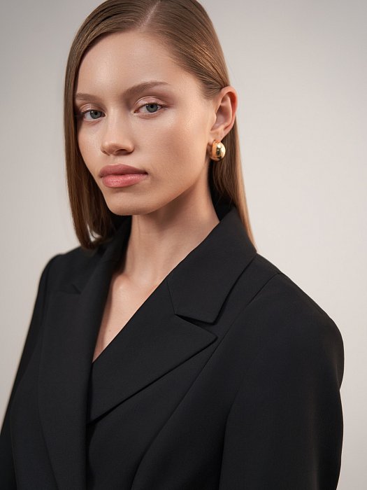 Платье на запах из костюмной ткани: фото №4