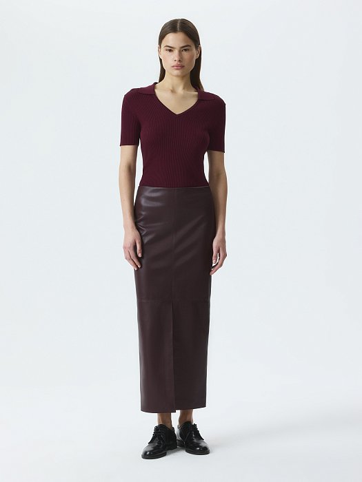 Юбка-макси из экокожи: фото №5