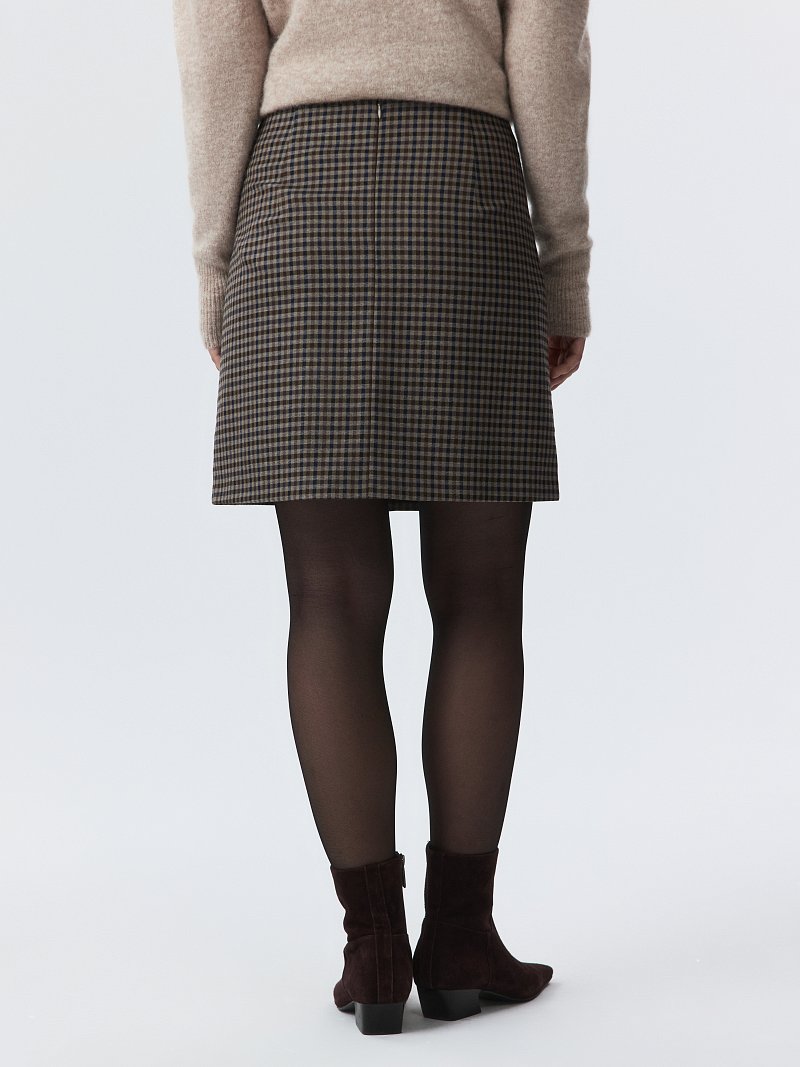 Юбка-трапеция в клетку