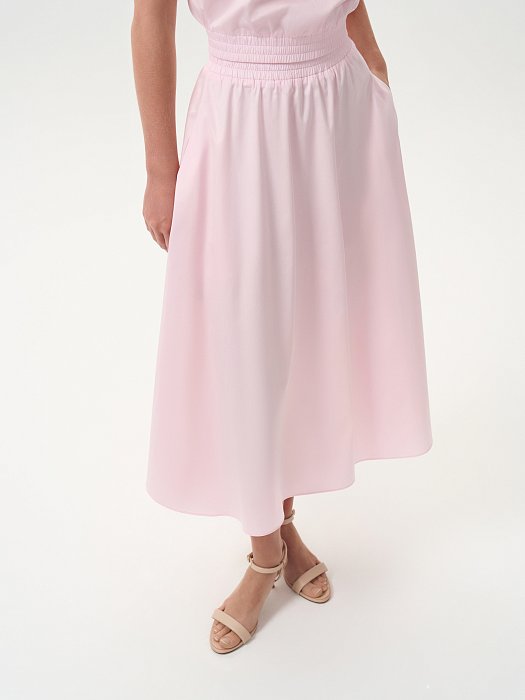 Хлопковый костюм с юбкой: фото №2