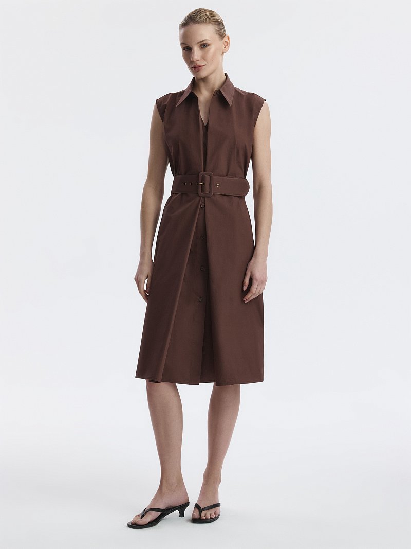 Платье-миди из 100% хлопка