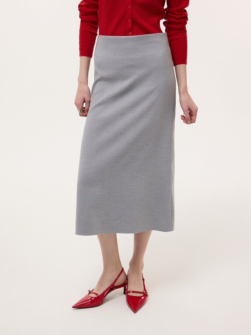 Юбка-трапеция в длине миди 