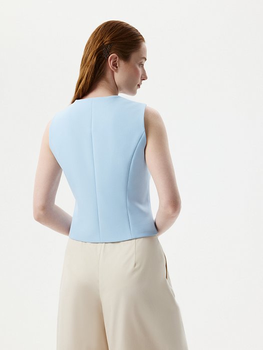 Костюмный жилет из хлопка: фото №5