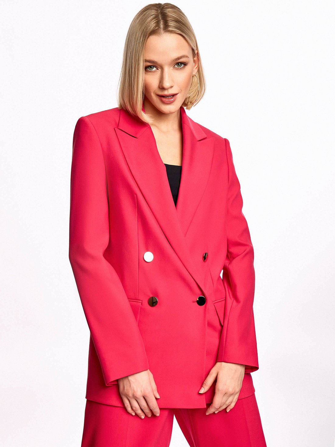 Двубортный прямой жакет: фото №1