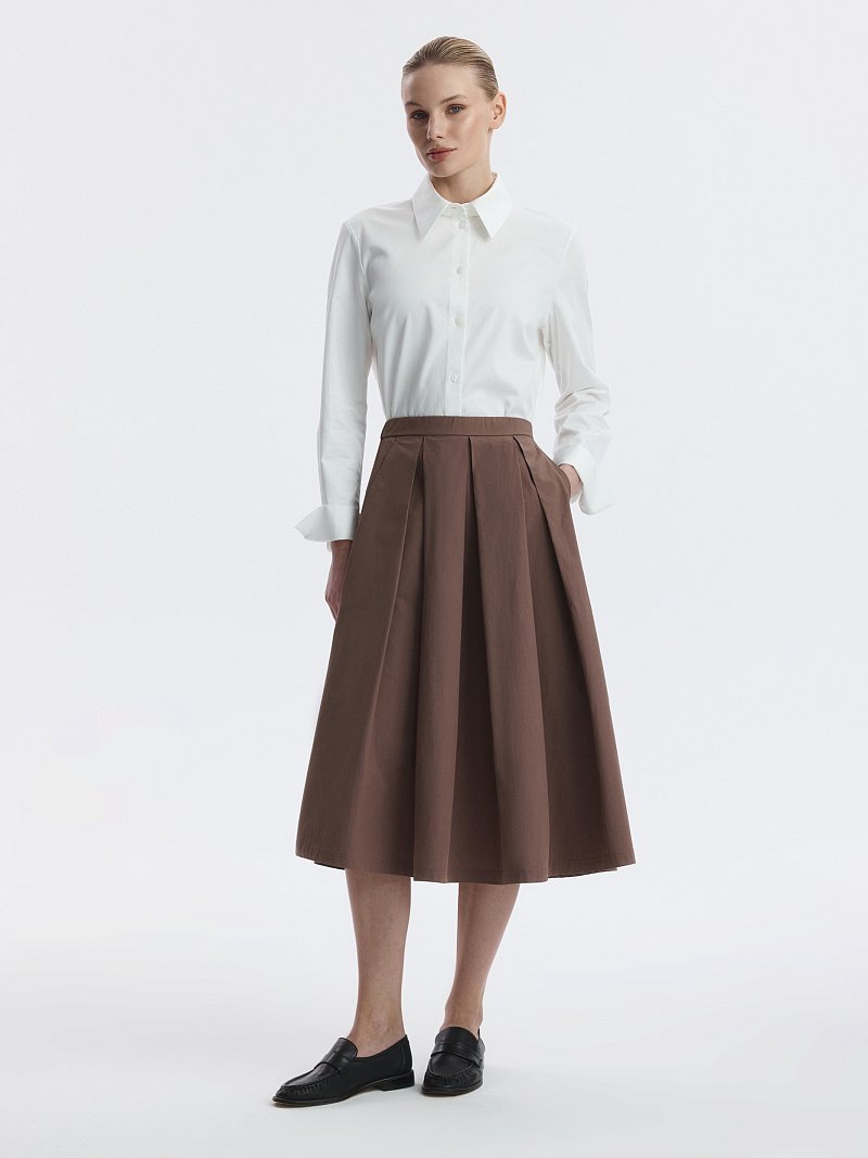 Юбка в складку из хлопка