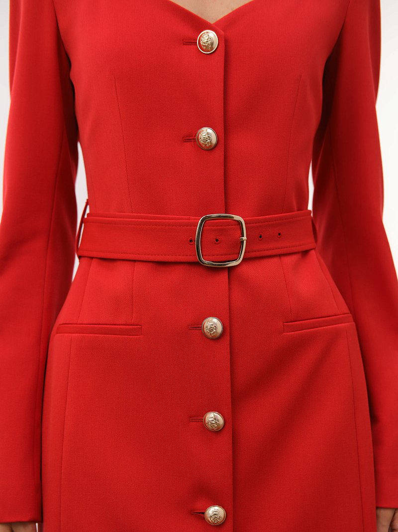 Платье-мини с поясом