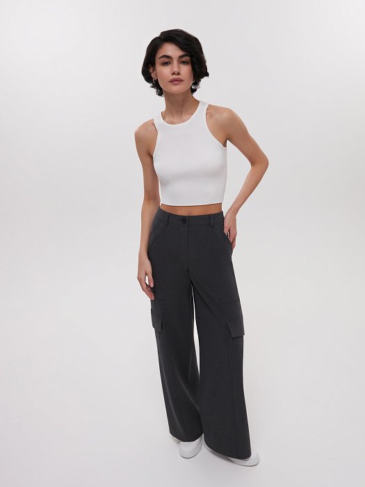 Укороченный топ из трикотажа: фото №2