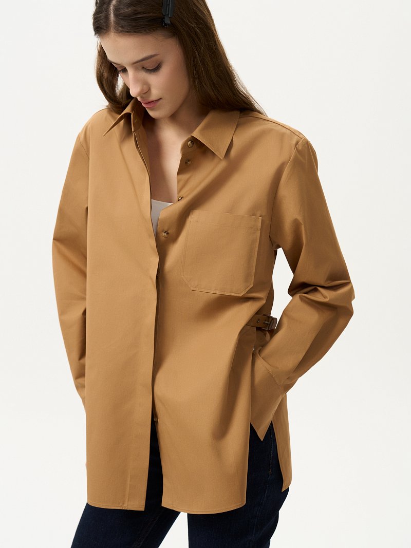 Рубашка с ремешками по бокам