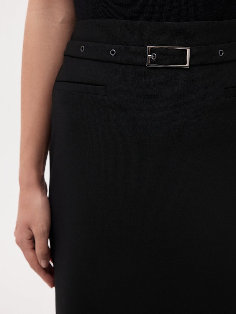 Юбка с декоративным поясом